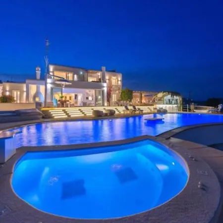 Spectacular 5 Bedrooms Vibhu Private Jacuzzis Infinity Pool Kalafatis