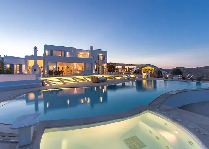 Spectacular 5 Bedrooms Vibhu Private Jacuzzis Vila Kalafatis